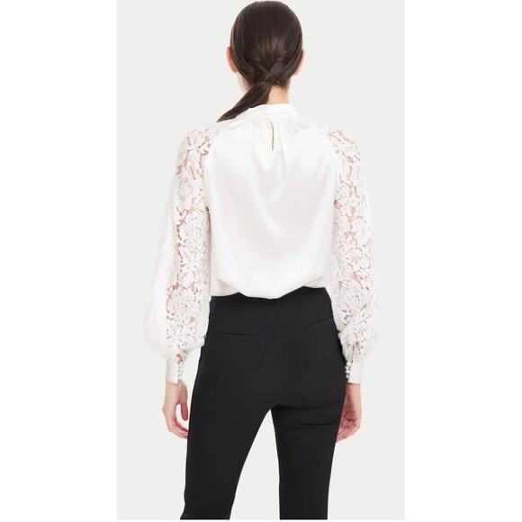 Generation Love Hartley Lace Sleeve Blouse White size Small - Picture 2 of 7